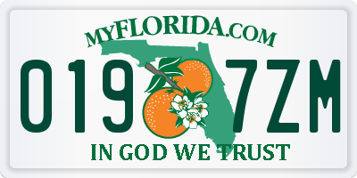 FL license plate 0197ZM