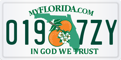 FL license plate 0197ZY
