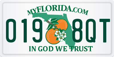 FL license plate 0198QT