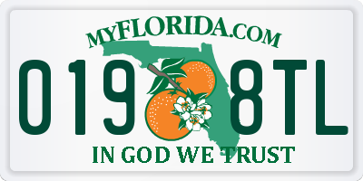 FL license plate 0198TL