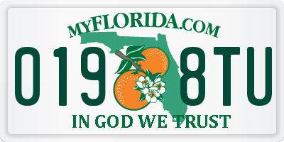 FL license plate 0198TU