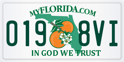 FL license plate 0198VI