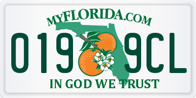 FL license plate 0199CL