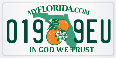 FL license plate 0199EU
