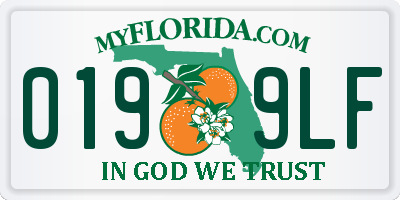 FL license plate 0199LF