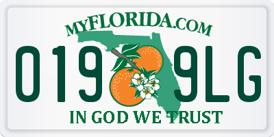 FL license plate 0199LG