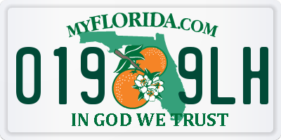 FL license plate 0199LH