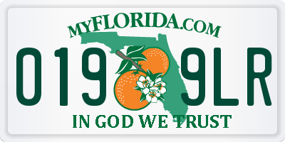 FL license plate 0199LR