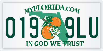 FL license plate 0199LU