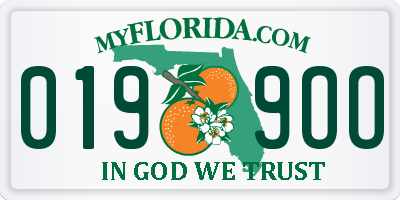 FL license plate 0199OO