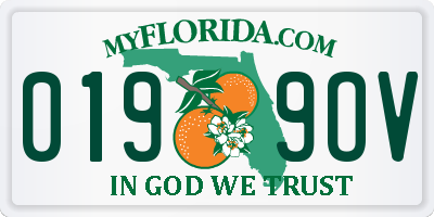 FL license plate 0199OV