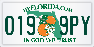FL license plate 0199PY