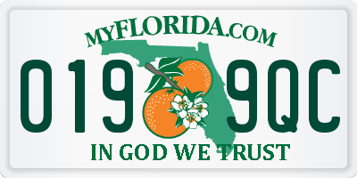 FL license plate 0199QC