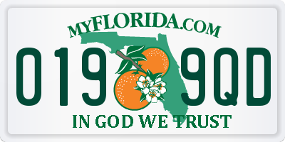 FL license plate 0199QD