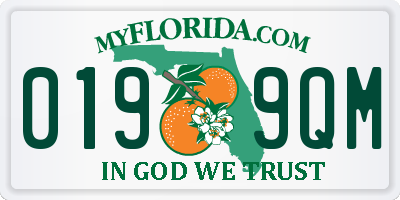 FL license plate 0199QM