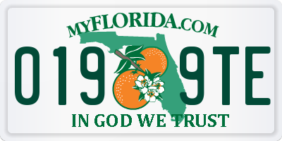 FL license plate 0199TE
