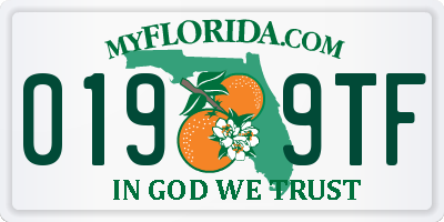 FL license plate 0199TF
