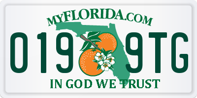FL license plate 0199TG