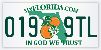 FL license plate 0199TL