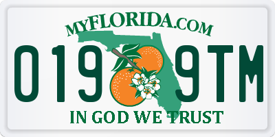 FL license plate 0199TM