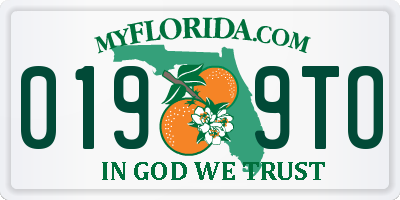 FL license plate 0199TO
