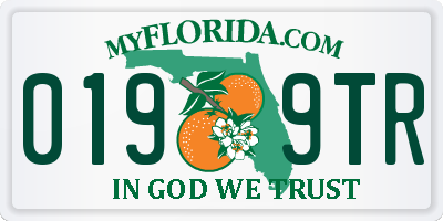 FL license plate 0199TR