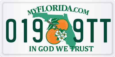 FL license plate 0199TT