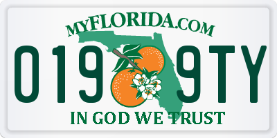 FL license plate 0199TY