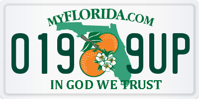 FL license plate 0199UP