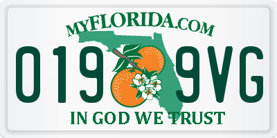 FL license plate 0199VG