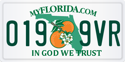 FL license plate 0199VR