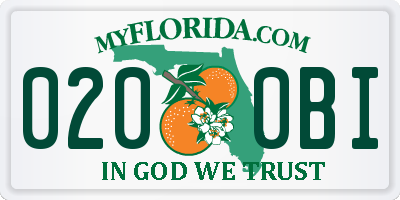 FL license plate 0200BI