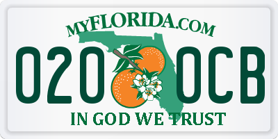 FL license plate 0200CB