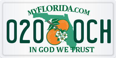 FL license plate 0200CH