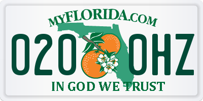 FL license plate 0200HZ