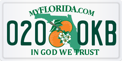 FL license plate 0200KB