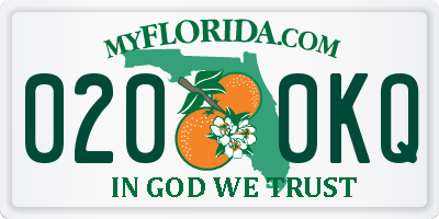 FL license plate 0200KQ