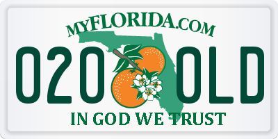 FL license plate 0200LD