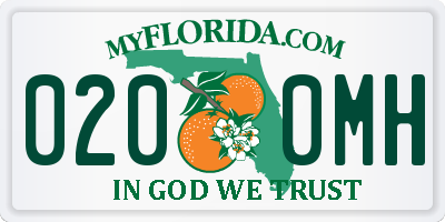 FL license plate 0200MH