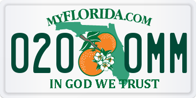 FL license plate 0200MM