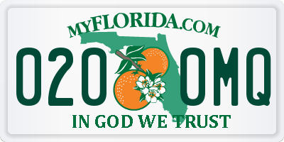 FL license plate 0200MQ