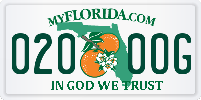 FL license plate 0200OG