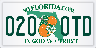FL license plate 0200TD