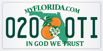 FL license plate 0200TI