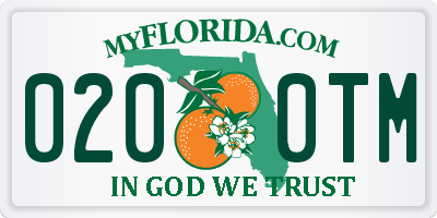FL license plate 0200TM