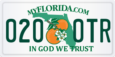 FL license plate 0200TR