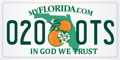 FL license plate 0200TS