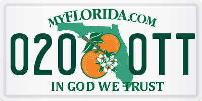 FL license plate 0200TT