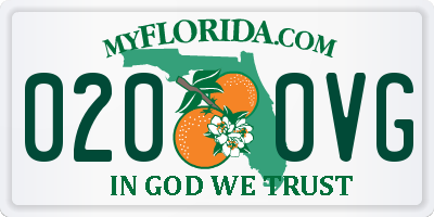 FL license plate 0200VG
