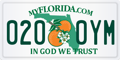 FL license plate 0200YM
